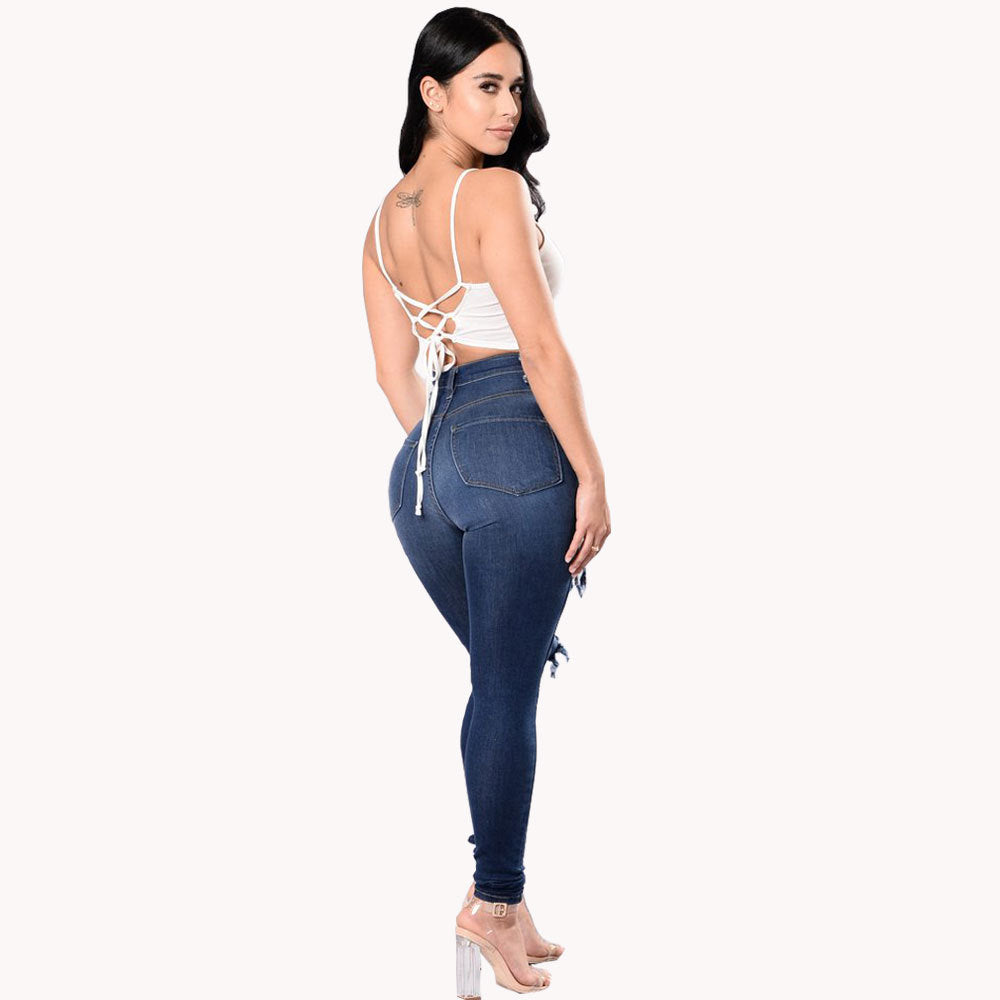 Jeans rasgados femininos