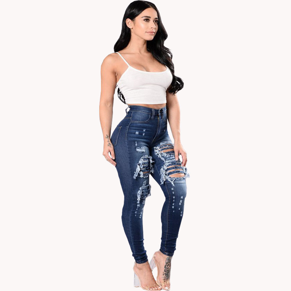 Jeans rasgados femininos