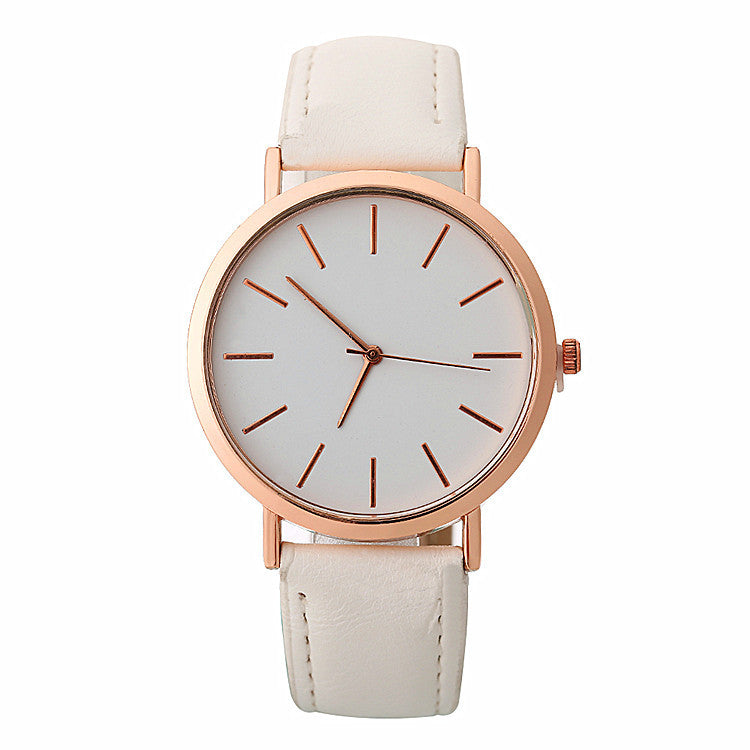 Mode einfachen Stil Damenuhren Quarz-Armbanduhren Frau Kleid Uhren Uhr