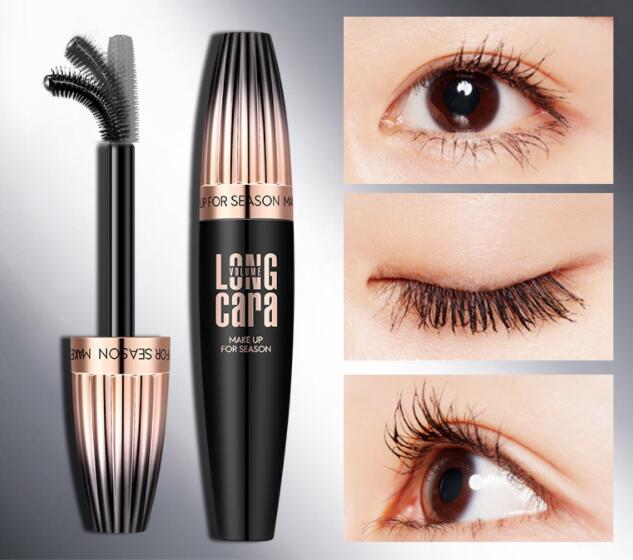 Maquiagem cílios rímel cílios maquiagem 4d fibra de seda lash rímel novo longo curling preto à prova dwaterproof água fibra rímel