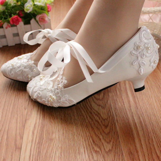White Large Size Flat Wedding Shoes Bridal Wedding Shoes Bridesmaid Shoes Women
