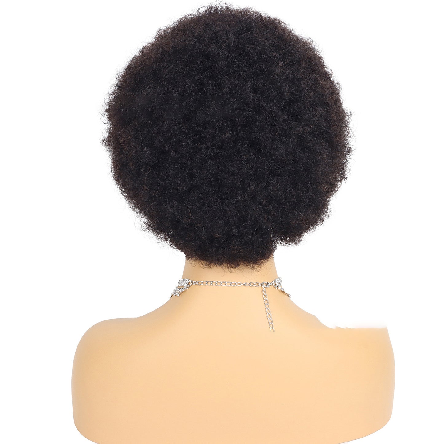 Perucas curtas cabelo humano afro crespo cacheado