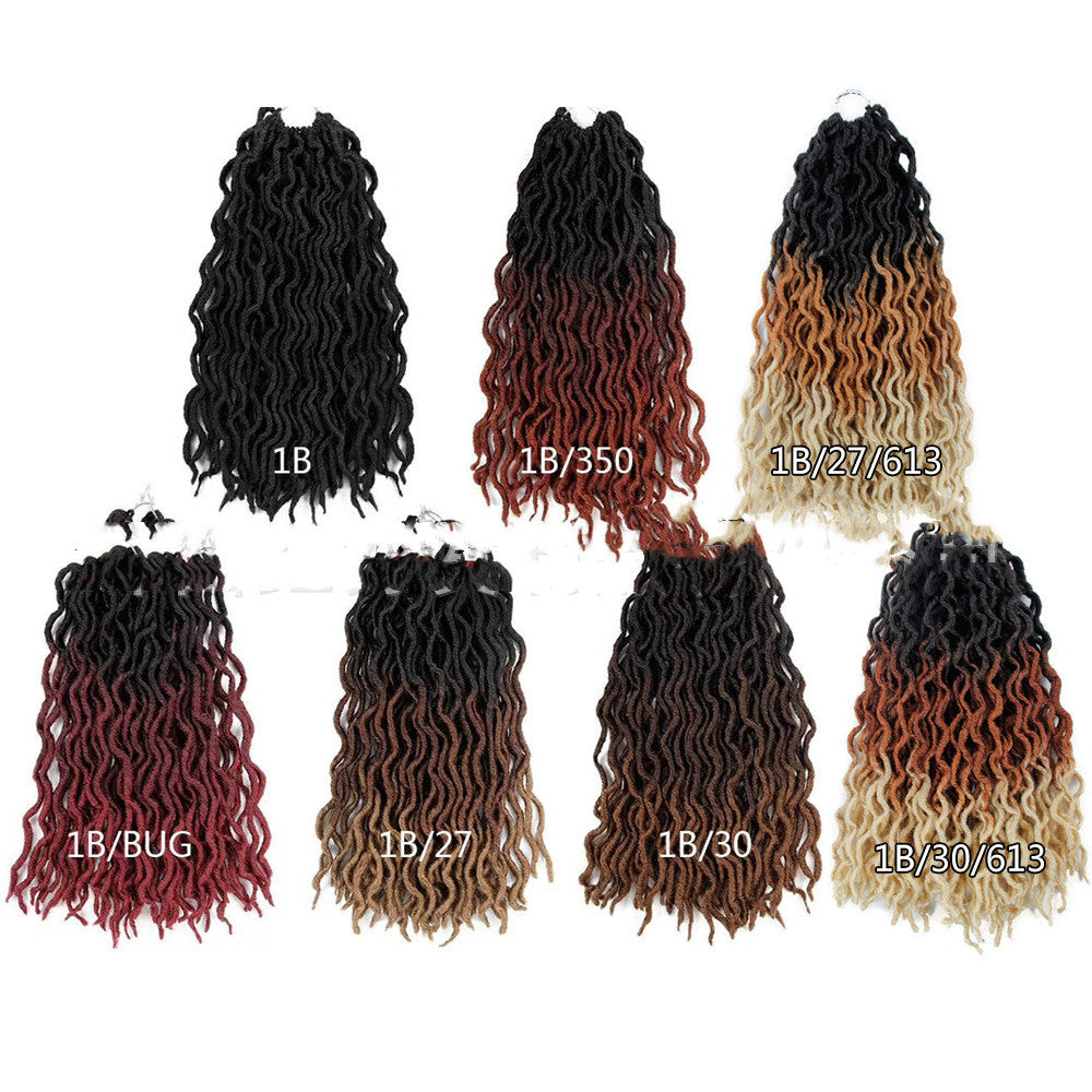 Extensões sintéticas do cabelo da trança do cabelo encaracolado de Ombre Crochet