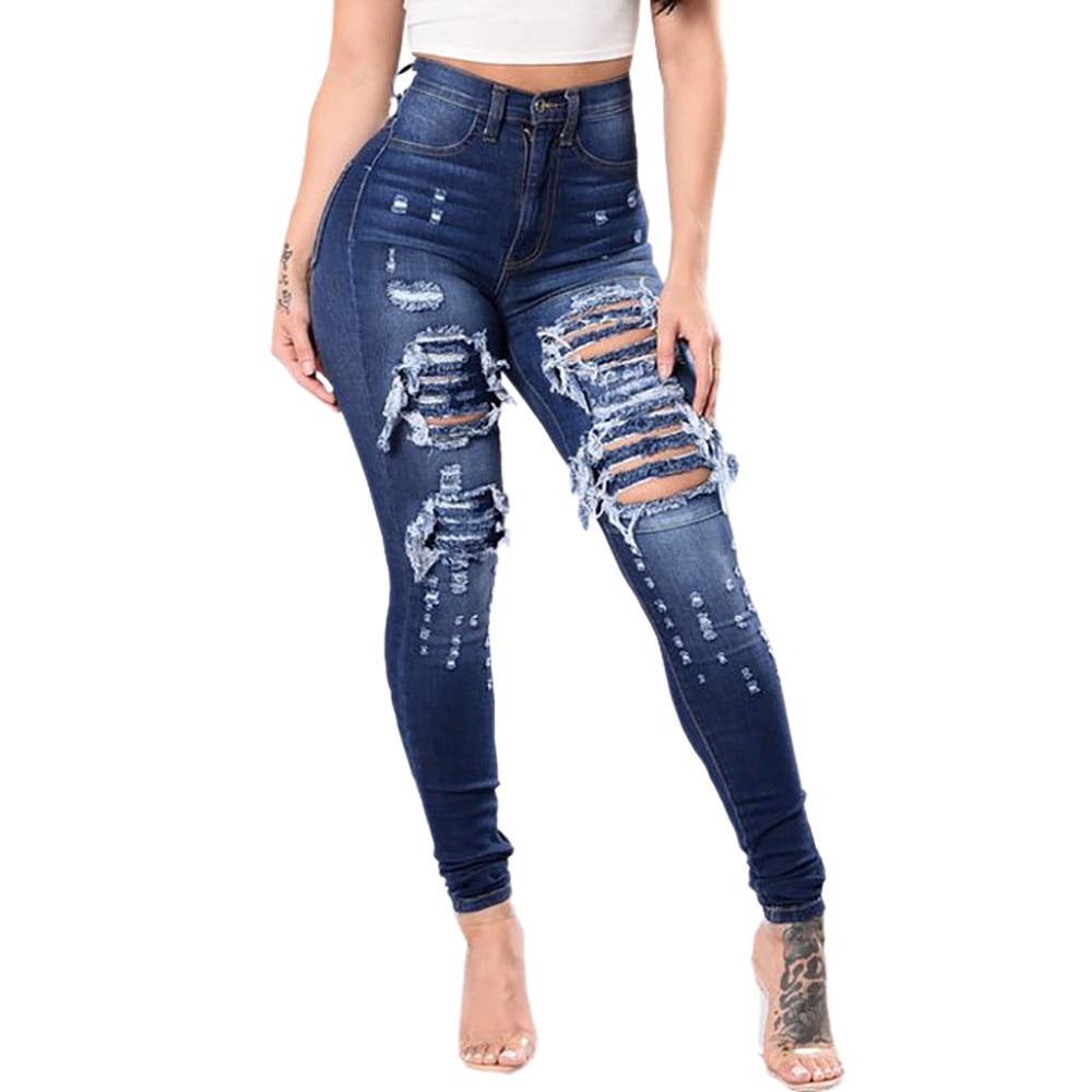 Jeans rasgados femininos