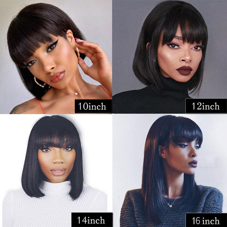 Perucas completas do cabelo humano da máquina do cabelo de Unice para mulheres negras