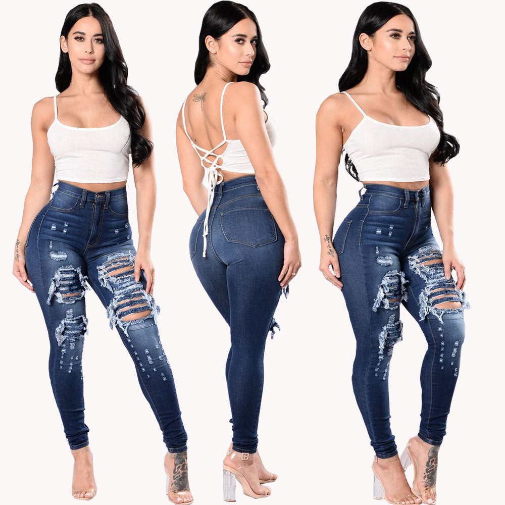 Jeans rasgados femininos