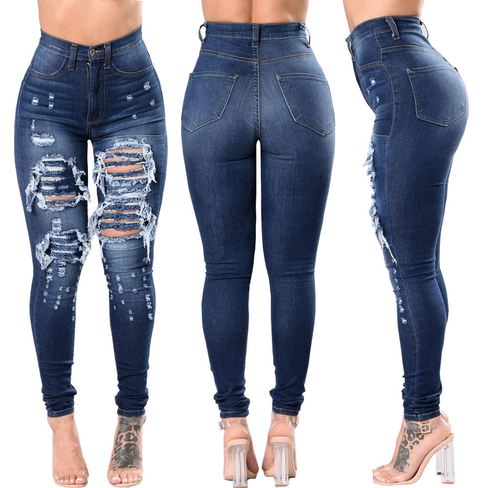 Jeans rasgados femininos