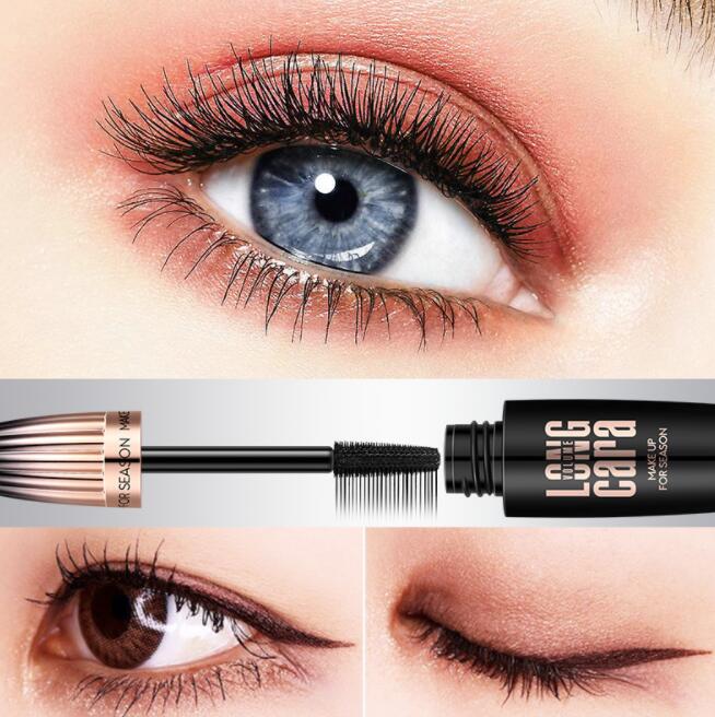 Make-up Wimpern Mascara Wimpern Make-up 4D Seidenfaser Lash Mascara Neue lange Curling schwarze wasserdichte Faser Mascara