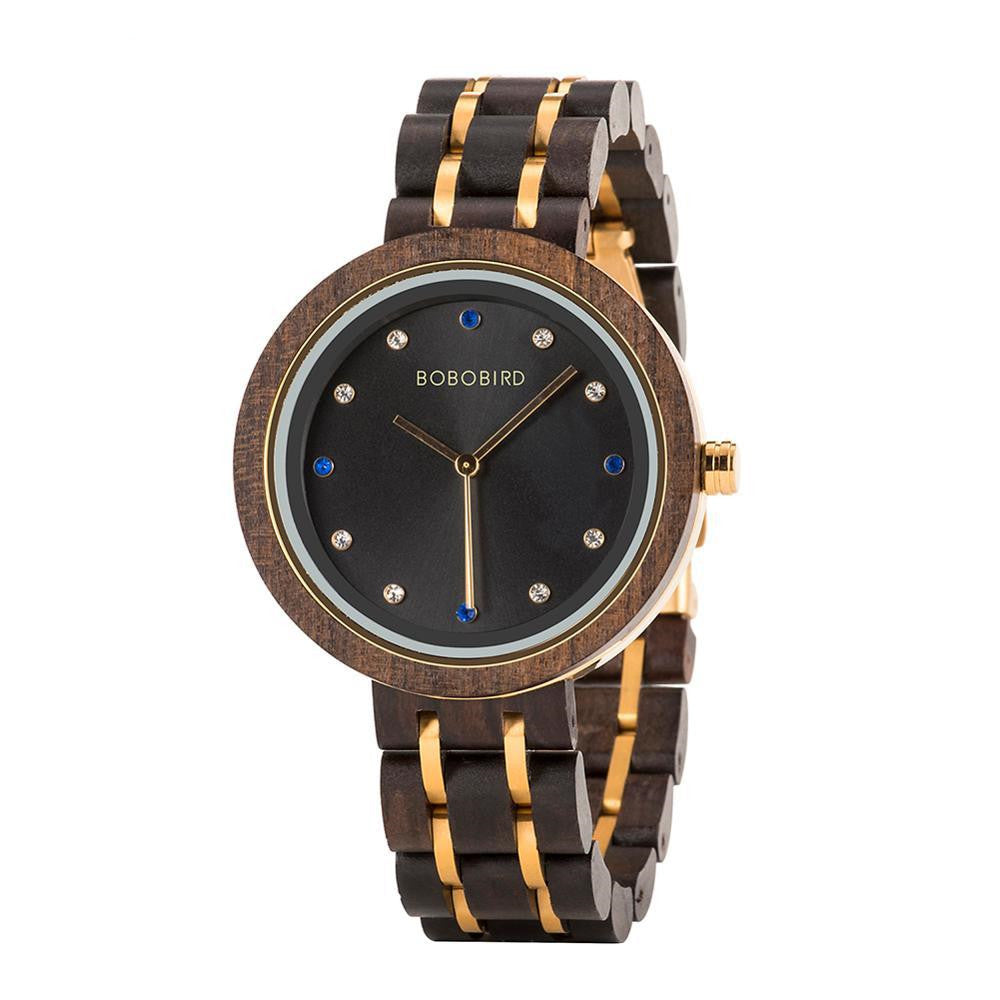 Relojes de mujer de madera maciza.