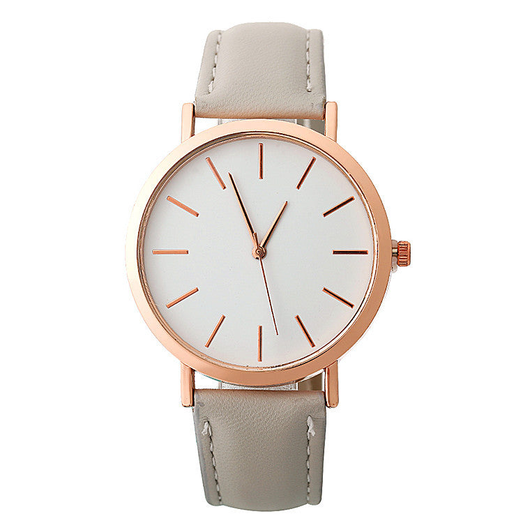 Mode einfachen Stil Damenuhren Quarz-Armbanduhren Frau Kleid Uhren Uhr