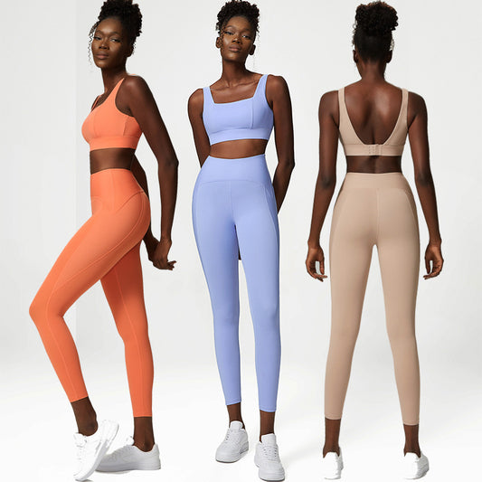 Costumes de vêtements de yoga pour femmes Vêtements de fitness nus