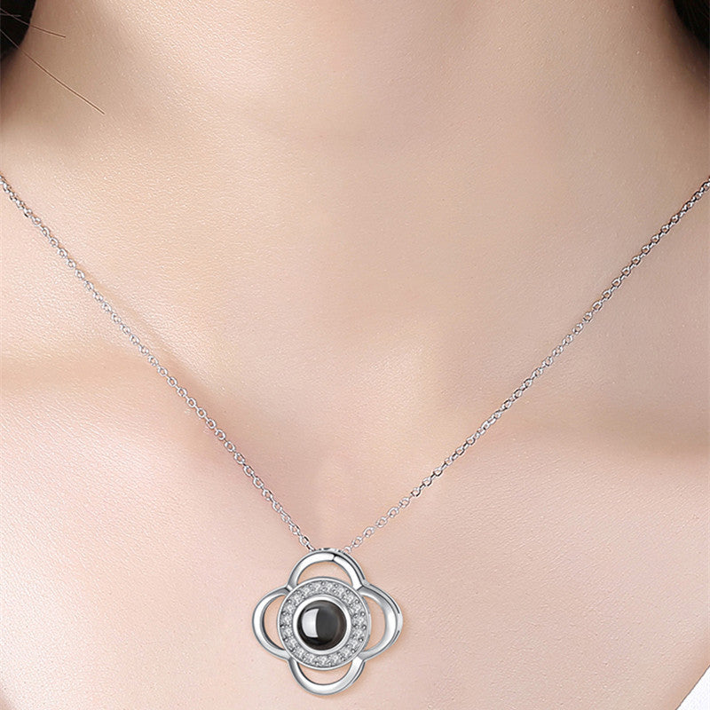 Cadeaux chauds de la saint-valentin en métal Rose bijoux boîte-cadeau collier pour mariage petite amie collier cadeaux