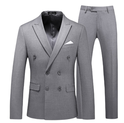 Men 2 Pieces Slim Fit Casual Tuxedo Suit Male Suits Set