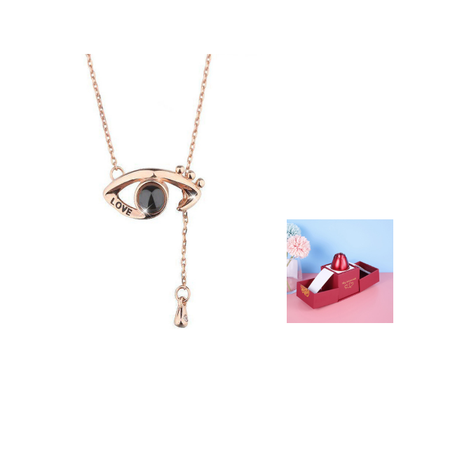 Cadeaux chauds de la saint-valentin en métal Rose bijoux boîte-cadeau collier pour mariage petite amie collier cadeaux