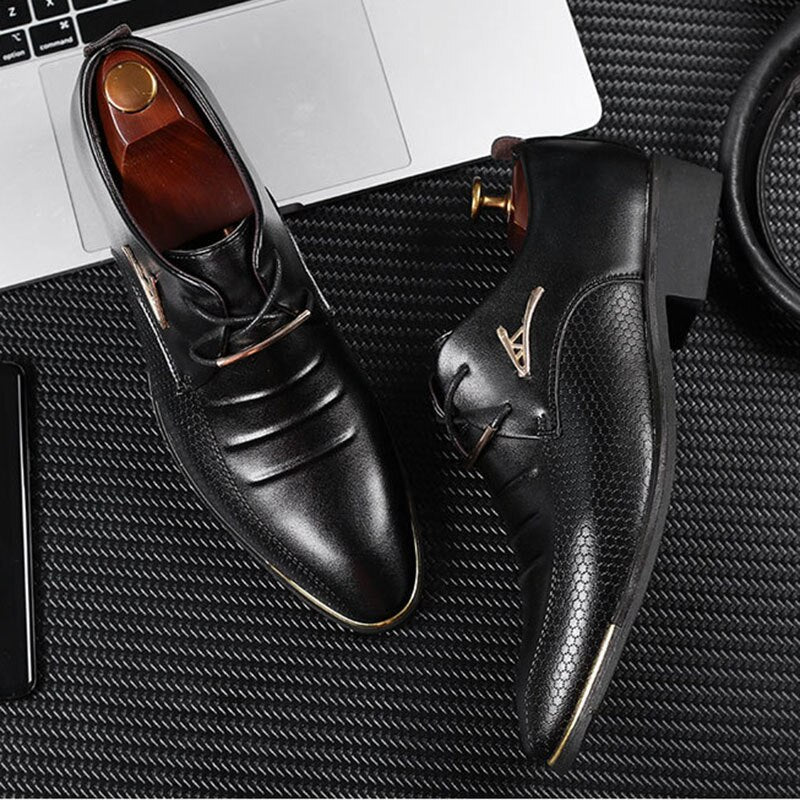 plus Size 48 Leather Formal Shoes Men Oxfords Fashion Retro Men'S Shoes Elegant Work Footwear Men Dress Shoes