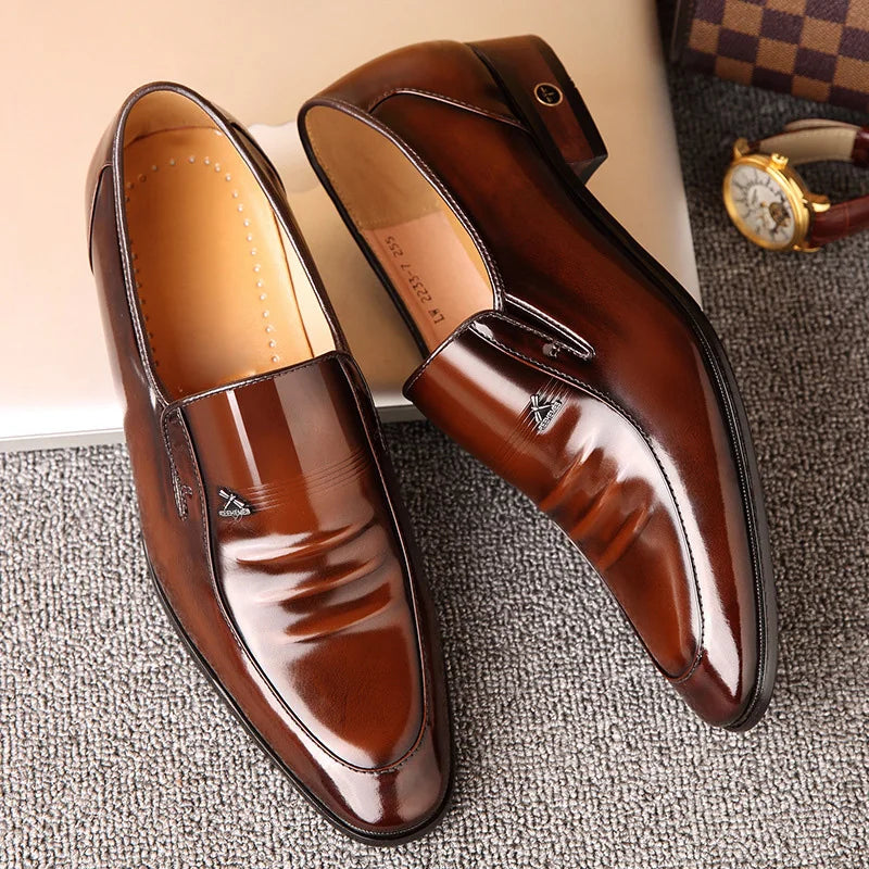 Oxford Men'S Shoes British Business Suit Men'S Shoes Genuine Leather Wedding Shoes Men Dress Shoes for Men Zapatos De Hombre