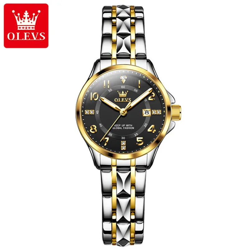 Women'S Watches Elegant Temperament Original Quartz Watch for Ladies Stainless Steel Waterproof Fashion Women Wristwatch