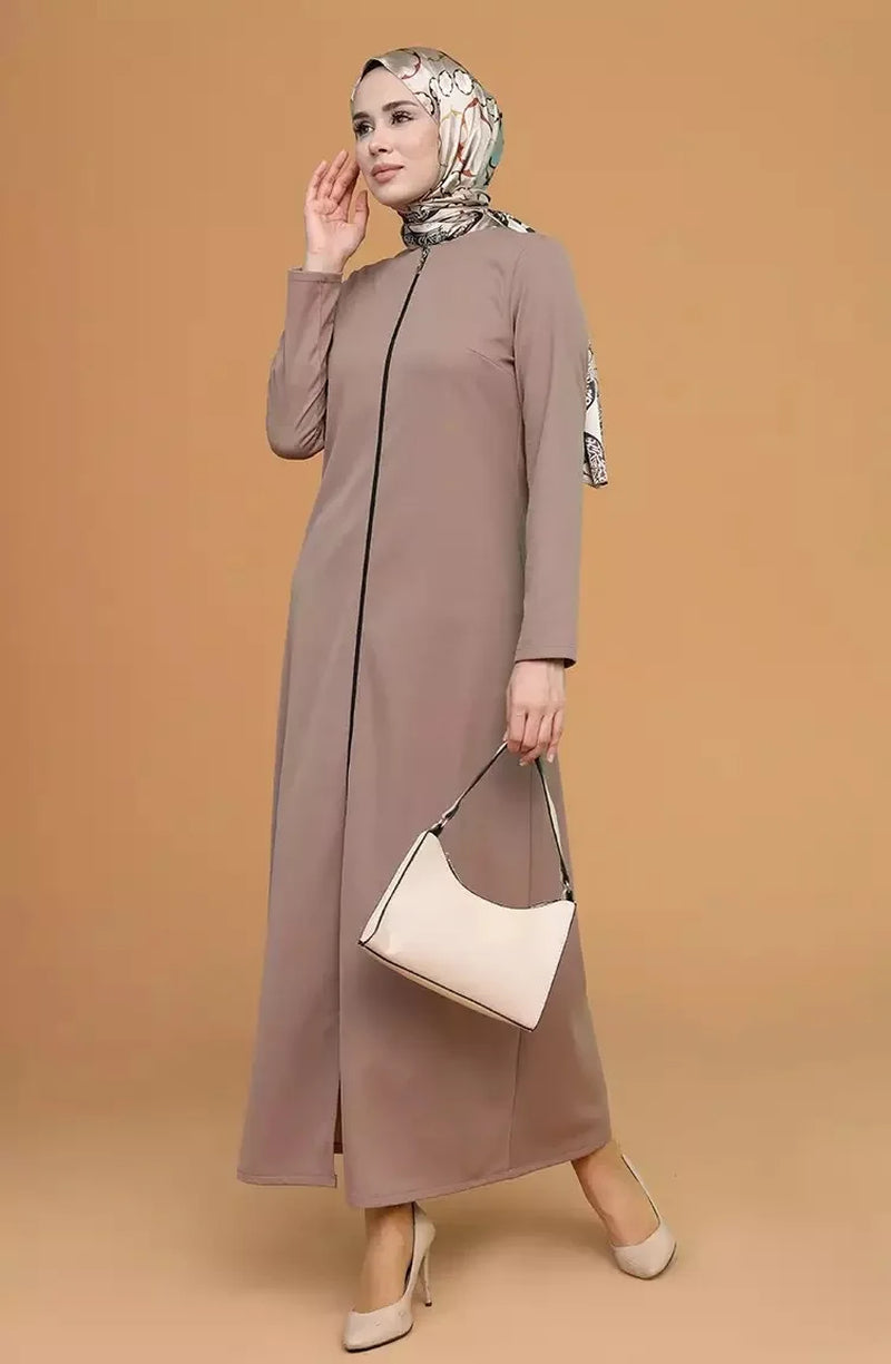 Muslim Dress Abaya Women Islamic Clothing Turkish Muslim Zipper Cardigan Robe Caftan Islam Dresses Kaftan Solid Caftan