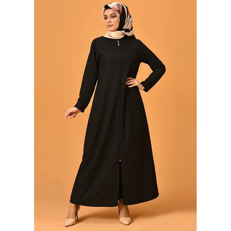 Muslim Dress Abaya Women Islamic Clothing Turkish Muslim Zipper Cardigan Robe Caftan Islam Dresses Kaftan Solid Caftan