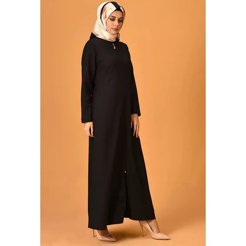 Muslim Dress Abaya Women Islamic Clothing Turkish Muslim Zipper Cardigan Robe Caftan Islam Dresses Kaftan Solid Caftan