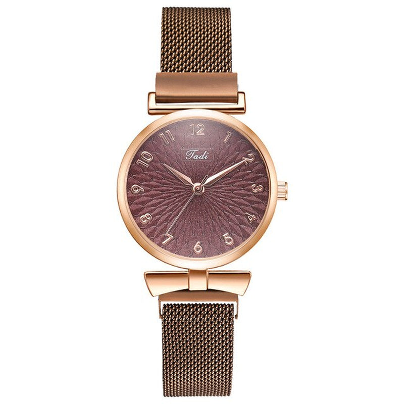 Luxury Women'S Watches Set Elegant Female Wristwatches Magnetic Mesh Band Rose Woman Watch Bracelet Montre Femme Reloj Mujer