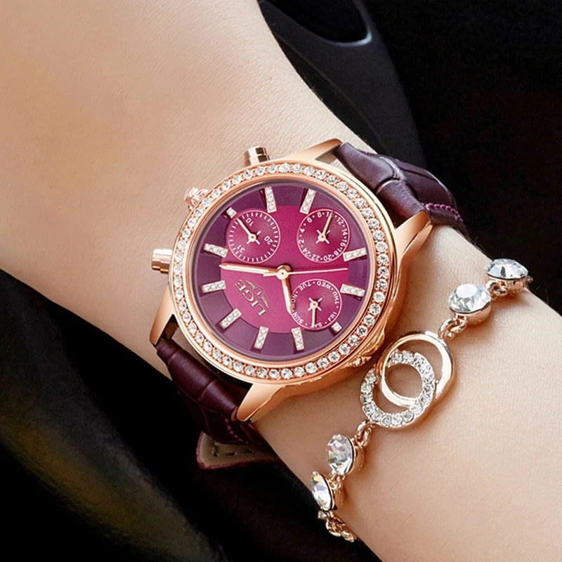 Women'S Watches Luxury Brand Watch Bracelet Waterproof Diamond Ladies Wrist Watches for Women Quartz Clock Relogio Feminino