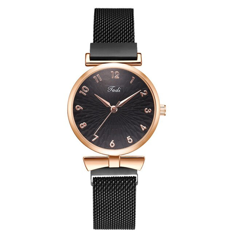 Luxury Women'S Watches Set Elegant Female Wristwatches Magnetic Mesh Band Rose Woman Watch Bracelet Montre Femme Reloj Mujer