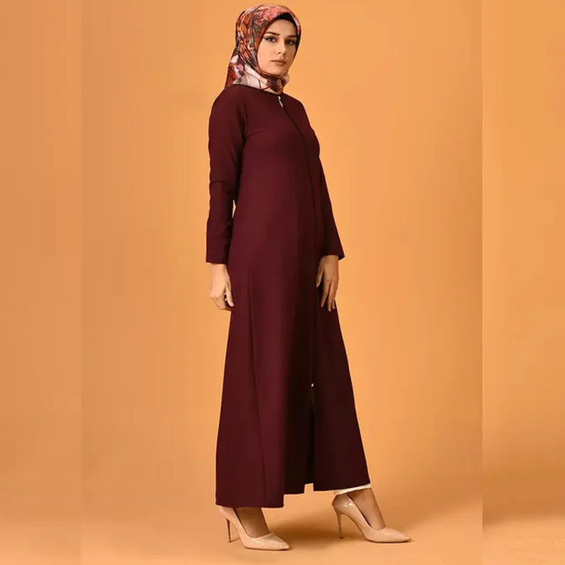 Muslim Dress Abaya Women Islamic Clothing Turkish Muslim Zipper Cardigan Robe Caftan Islam Dresses Kaftan Solid Caftan