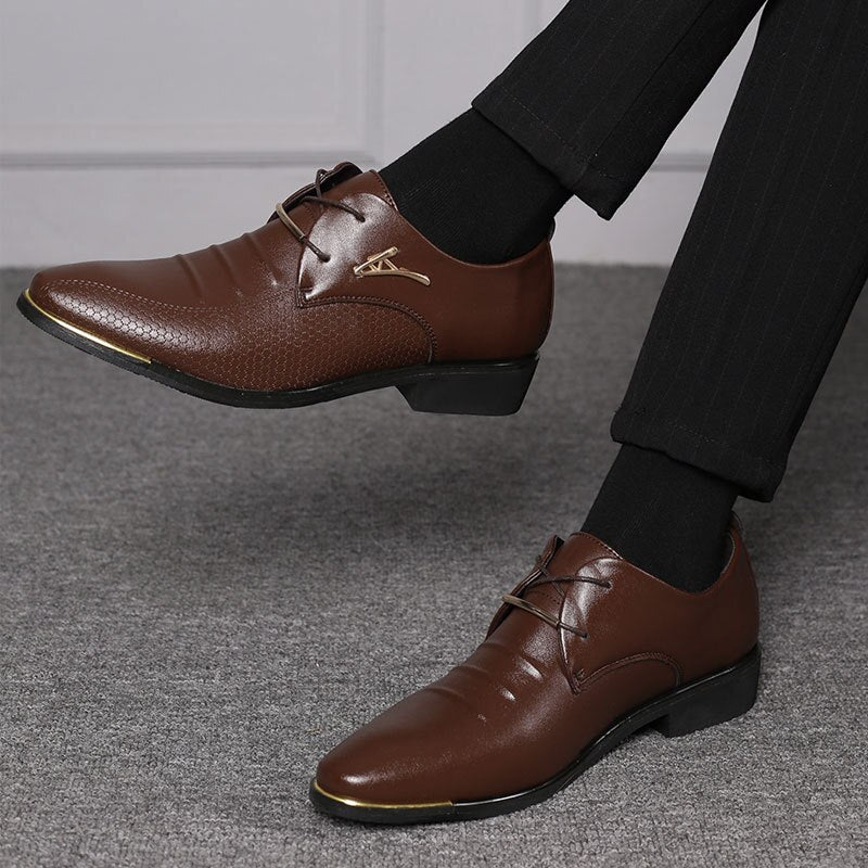 plus Size 48 Leather Formal Shoes Men Oxfords Fashion Retro Men'S Shoes Elegant Work Footwear Men Dress Shoes