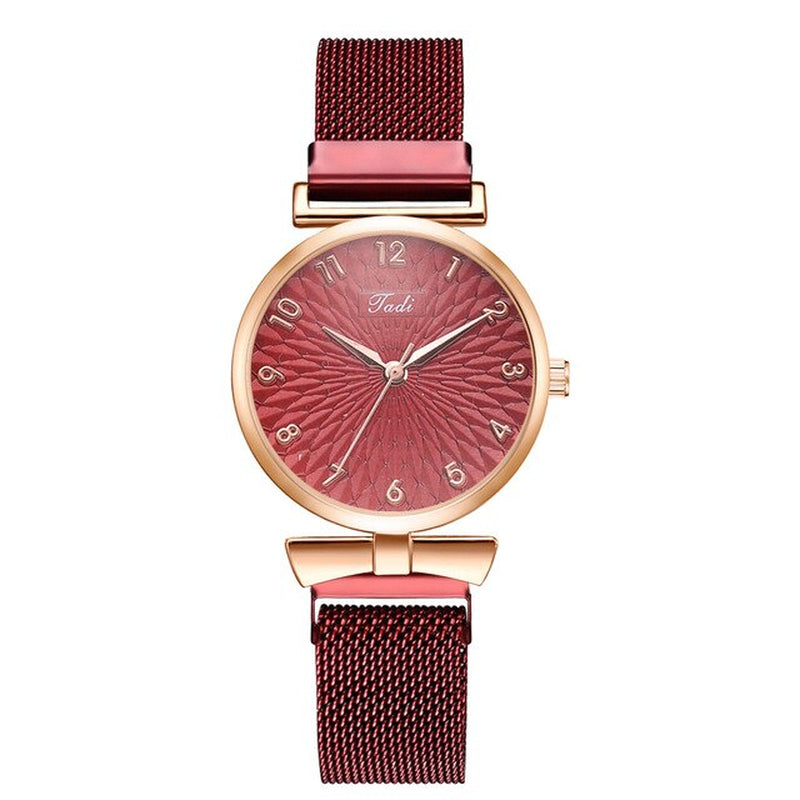 Luxury Women'S Watches Set Elegant Female Wristwatches Magnetic Mesh Band Rose Woman Watch Bracelet Montre Femme Reloj Mujer