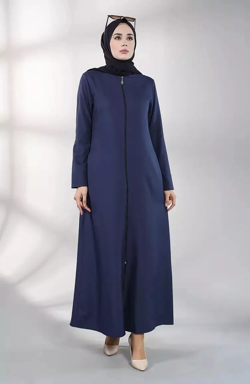 Muslim Dress Abaya Women Islamic Clothing Turkish Muslim Zipper Cardigan Robe Caftan Islam Dresses Kaftan Solid Caftan