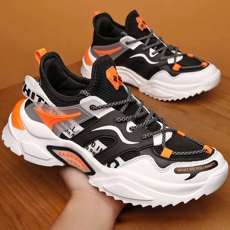 Autumn New Men'S Shoes Men'S Breathable Sports Shoes Thin Section Mesh Running Shoes Fashion Casual
