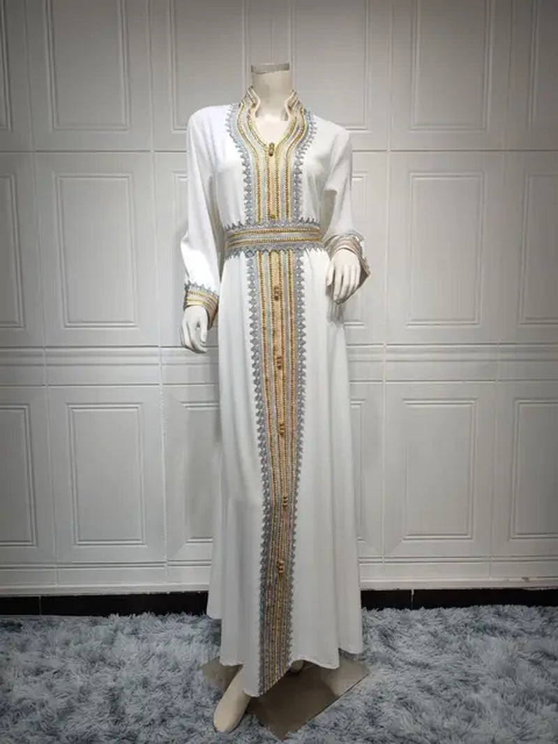 Summer Abaya Women Party Robe Muslim Evening Long Dress Ramadan Islamic Clothing Muslim Dress Turkey Kaftan Robe Djellaba