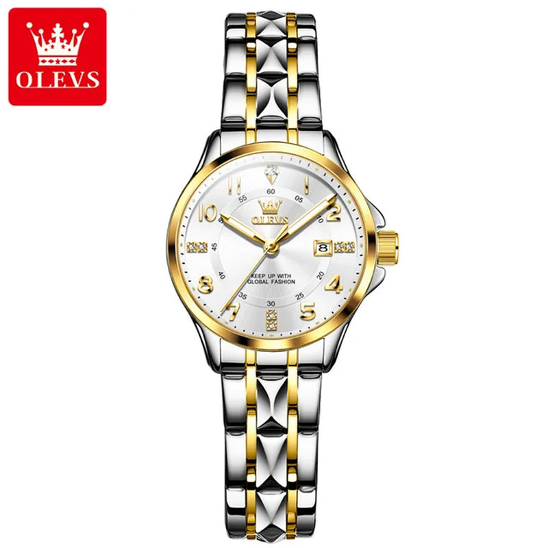 Women'S Watches Elegant Temperament Original Quartz Watch for Ladies Stainless Steel Waterproof Fashion Women Wristwatch