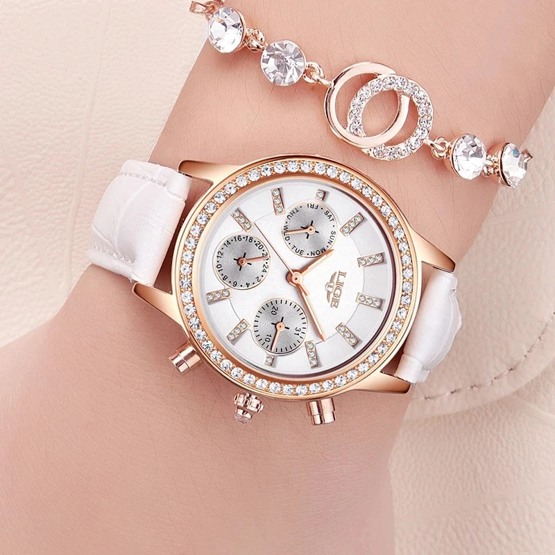 Women'S Watches Luxury Brand Watch Bracelet Waterproof Diamond Ladies Wrist Watches for Women Quartz Clock Relogio Feminino