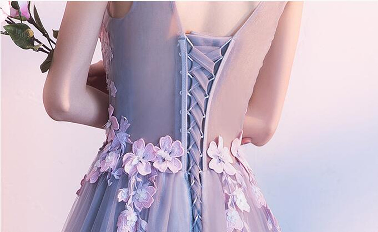 Beading Evening Dresses 2018 Graduation Lace up Tulle Formal Dress Evening Party Cusomized Prom Gown Dresses Robe De Soiree