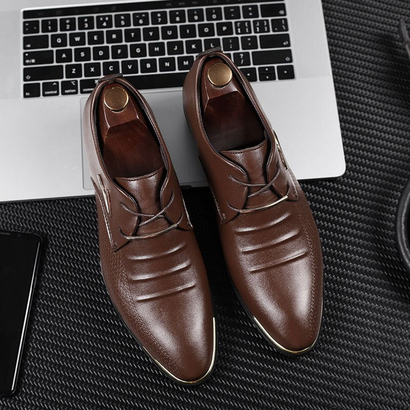 plus Size 48 Leather Formal Shoes Men Oxfords Fashion Retro Men'S Shoes Elegant Work Footwear Men Dress Shoes