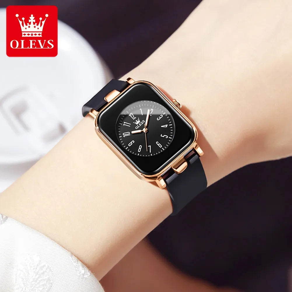 Women'S Watches Fashion Simple Small Wristwatch Top Brand Original Watch for Ladies Waterproof Luminous Silicone Strap